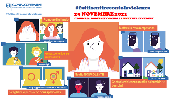 25 NOVEMBRE 2021 GIORNATA INTERNAZIONALE PER L’ELIMINAZIONE DELLA VIOLENZA CONTRO LE DONNE