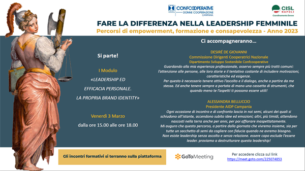 Fare la differenza nella leadership femminile, percorsi di empowerment, formazione e consapevolezza